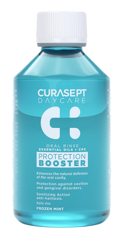 CURASEPT DAYCARE COLLUTORIO PROTECTION BOOSTER FROZEN MINT 500 ML - farmachicca