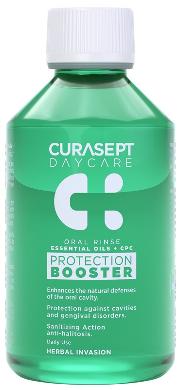 CURASEPT DAYCARE COLLUTORIO PROTECTION BOOSTER HERBAL INVASION 250 ML - farmachicca