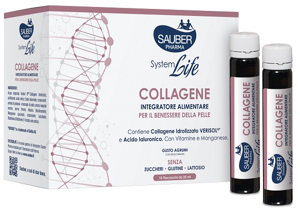 SAUBER SYSTEMLIFE ANTIETA' COLLAGENE 10 FLACONCINI DA 25 ML - farmachicca