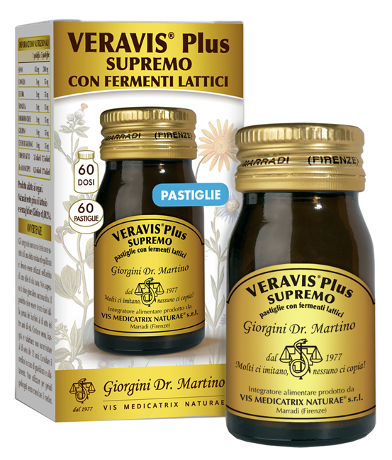 VERAVIS PLUS SUPREMO 60 PASTIGLIE FERMENTI LATTICI - farmachicca