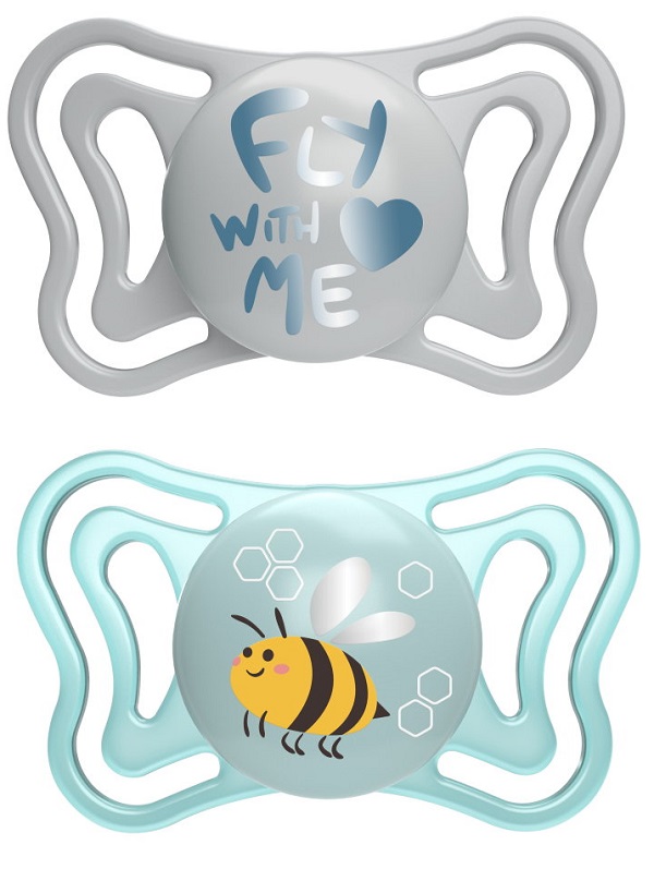 CHICCO SUCCHIETTO LIGHT AZZURRO SILICONE 2-6M 2 PEZZI - farmachicca