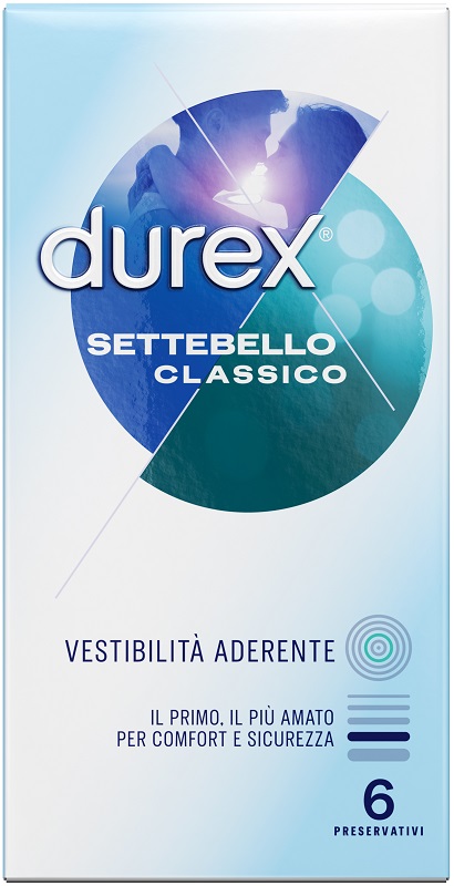 PROFILATTICO DUREX SETTEBELLO CLASSICO 6 PEZZI - farmachicca
