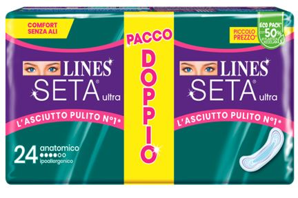LINES SETA ULTRA ASSORBENTI ANATOMICO VP DWCT 24 PEZZI - farmachicca