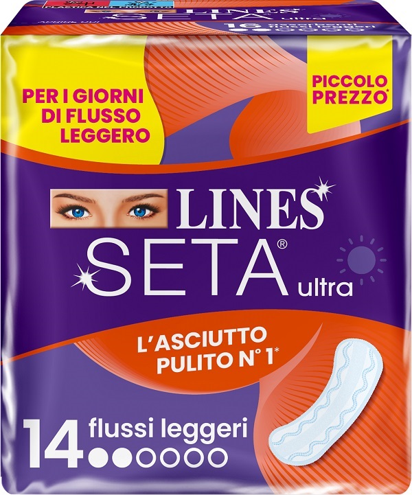 LINES SETA ULTRA ASSORBENTI LEGGERO DWCT 14 PEZZI - farmachicca