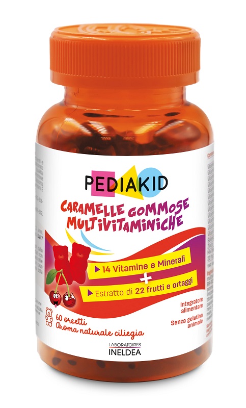 PEDIAKID MULTIVITAMINICO 60 ORSETTI GOMMOSI - farmachicca