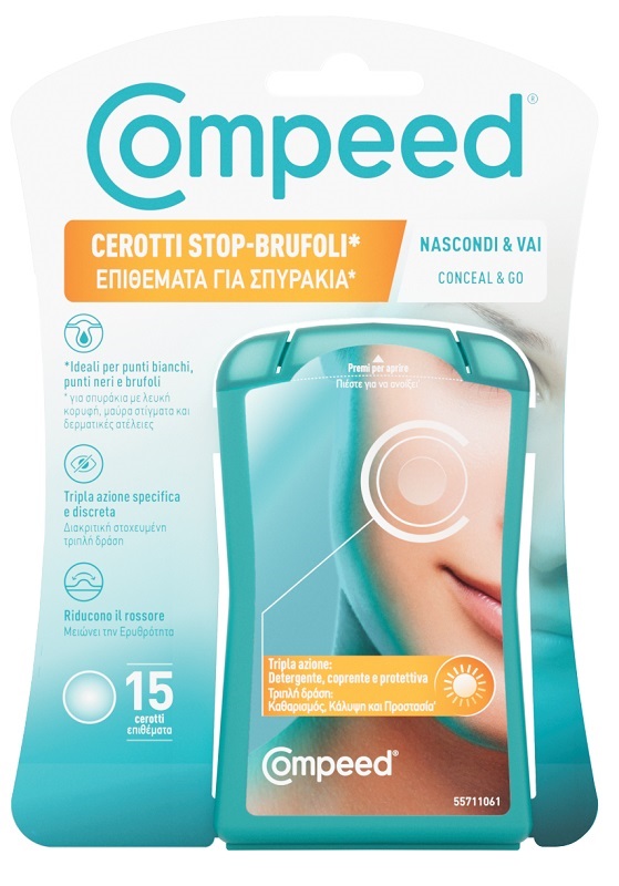 COMPEED CEROTTI STOP BRUFOLI NASCONDI & VAI 15 PEZZI - farmachicca