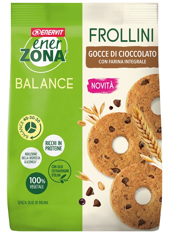 ENERZONA FROLLINI INTEGRALE GOCCE CIOCCOLATO 250 G - farmachicca