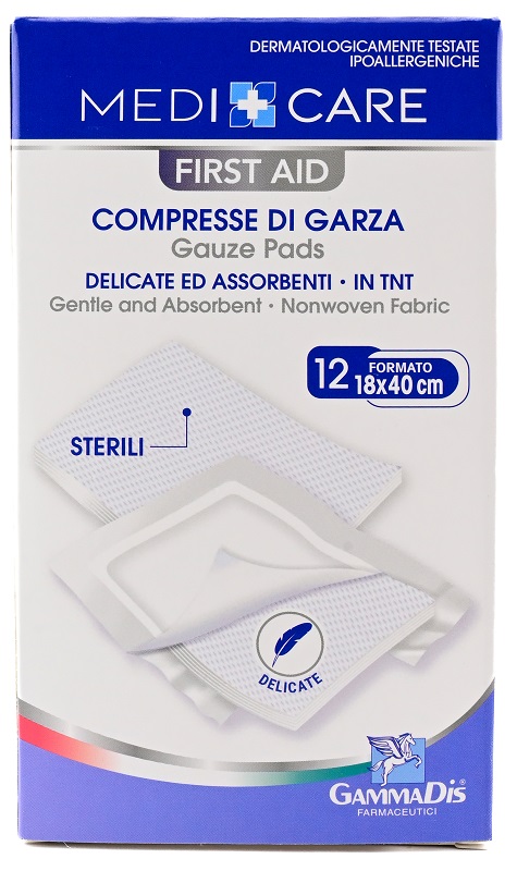 GARZA MEDICARE TNT 18X40 CM 12 PEZZI - farmachicca