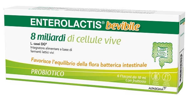 ENTEROLACTIS BEVIBILE 6 FLACONCINI X 10 ML - farmachicca