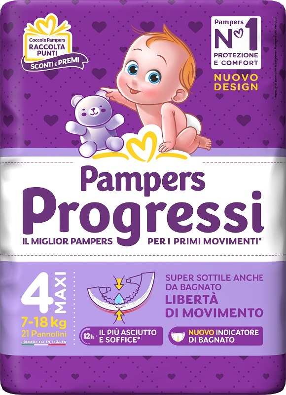 PAMPERS PROGRESSI MAXI 21 PEZZI - farmachicca