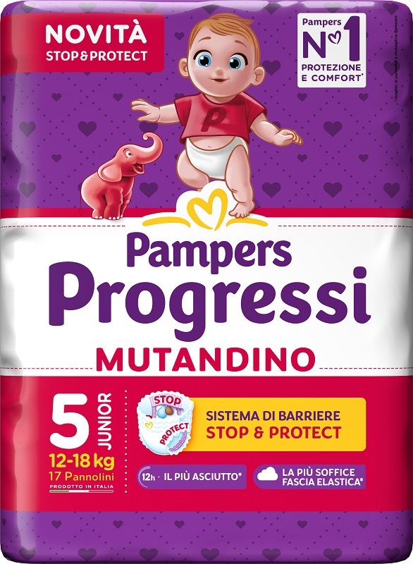 PAMPERS PROGRESSI MUTANDINA JUNIOR 17 PEZZI - farmachicca