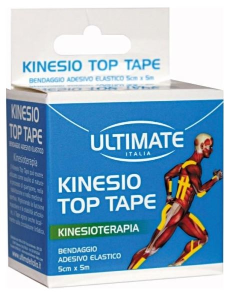 BENDAGGIO ADESIVO ELASTICO ULTIMATE ITALIA KINESIO TOP TAPE FUCSIA 5 CM X 5 M - farmachicca