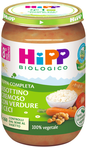 HIPP RISOTTINO CREMOSO VERDURE CECI 220 G - farmachicca