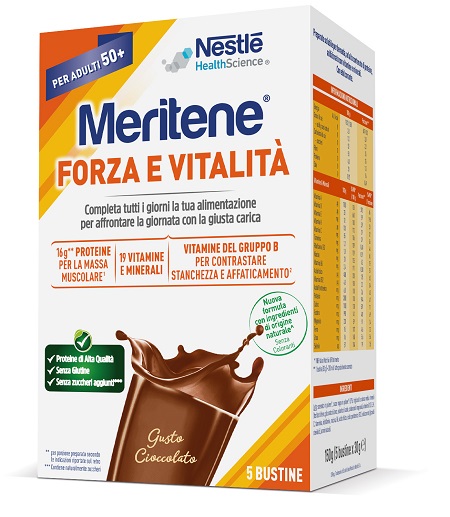 MERITENE FORZA E VITALITA' CIOCCOLATO 5 BUSTINE DA 30 G - farmachicca