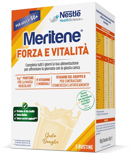 MERITENE FORZA E VITALITA' VANIGLIA 5 BUSTINE DA 30 G - farmachicca