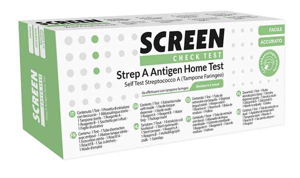 STREP A ANTIGEN HOME TEST DETERMINAZIONE QUALITATIVA ANTIGENI STREPTOCOCCO A DA TAMPONE FARINGEO 1 PEZZO - farmachicca