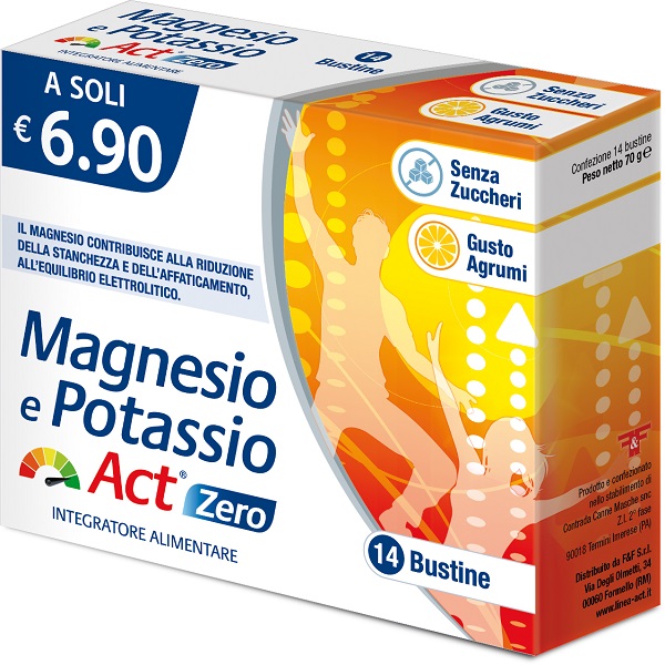 MAGNESIO E POTASSIO ACT ZERO 14 BUSTINE - farmachicca