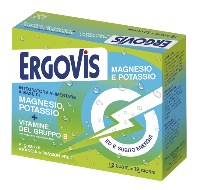 ERGOVIS MG+K VITAMINE B CON ZUCCHERO 12 BUSTINE - farmachicca