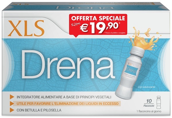 XLS DRENA 10 FLACONI DA 70 ML TAGLIO PREZZO - farmachicca