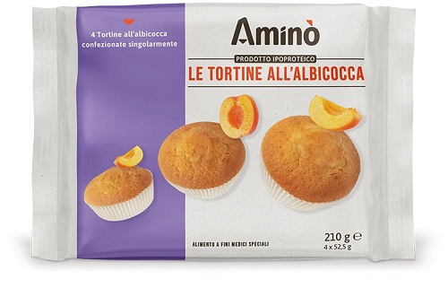 AMINO' LE TORTINE ALBICOCCA 4 PEZZI DA 52,5 G - farmachicca