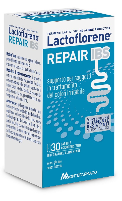 LACTOFLORENE REPAIR IBS 30 CAPSULE ACIDORESISTENTI DA 375 MG SENZA GLUTINE SENZA LATTOSIO - farmachicca