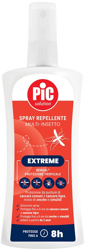 PIC SOLUTION BENGAL EXTREME PROTEZIONE TROPICALE SPRAY REPELLENTE MULTI INSETTO 100 ML - farmachicca