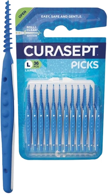 CURASEPT PICKS LARGE 36 PEZZI - farmachicca