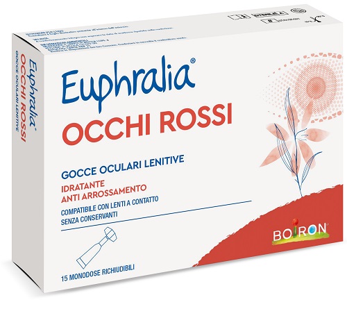GOCCE OCULARI LENITIVE EUPHRALIA OCCHI ROSSI 15 FLACONCINI MONODOSE 0,5 ML - farmachicca