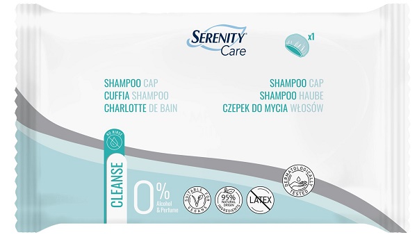 SERENITY CARE CUFFIA SHAMPOO CAPELLI ADATTA A PERSONE CON RIDOTTA MOBILITA' - farmachicca