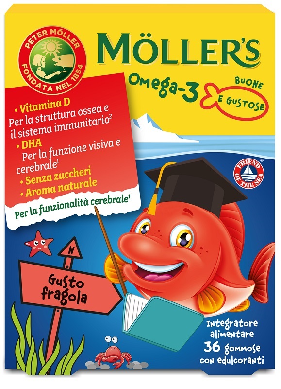MOLLER'S OMEGA 3 JELLY FISH 36 GOMMOSE - farmachicca
