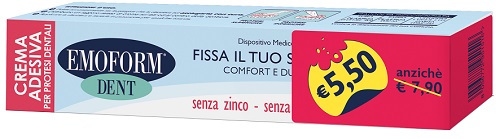 CREMA ADESIVA EMOFORM DENT PER PROTESI DENTALE 45 G TAGLIO PREZZO - farmachicca