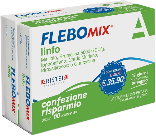 FLEBOMIX LINFO BIPACK 30 + 30 COMPRESSE - farmachicca