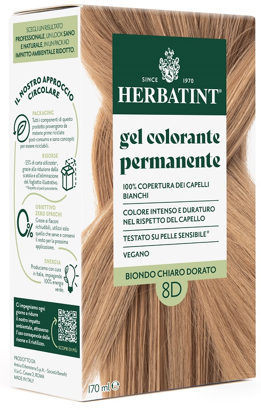 HERBATINT 8D BIONDO CHIARO DORATO 170 ML - farmachicca