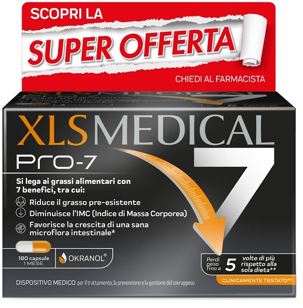 XLS MEDICAL PRO-7 180 CAPSULE TAGLIO PREZZO - farmachicca