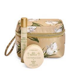 IRIS BIANCO MINI BEAUTY CASE PETALO 1 PROFUMO 15 ML + 1 CREMA PROFUMATA CORPO 75 ML - farmachicca