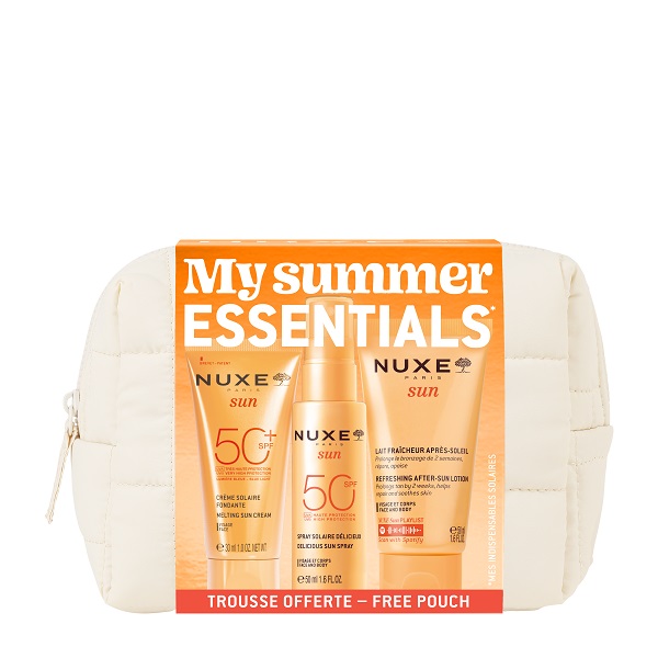 NUXE TROUSSE MY SUMMER ESSENTIAL 2026 1 FACE CREAM SPF50+ 30 ML + 1 SPRAY SPF50 50 ML + 1 AFTER SUN LOTION 50 ML - farmachicca