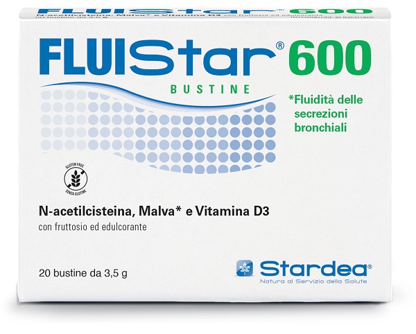 FLUISTAR 600 20 BUSTINE DA 3,5 G CON FRUTTOSIO ED EDULCORANTE SENZA GLUTINE - farmachicca